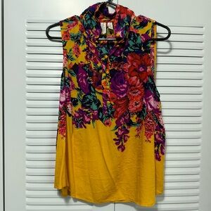 Meadow Rue Anthropologie Floral Print blouse Size S